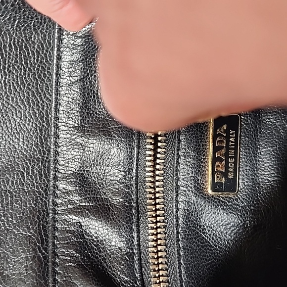 PRADA *SET* copper chainmail pebble leather handbag and belt set - Picture 6 of 7